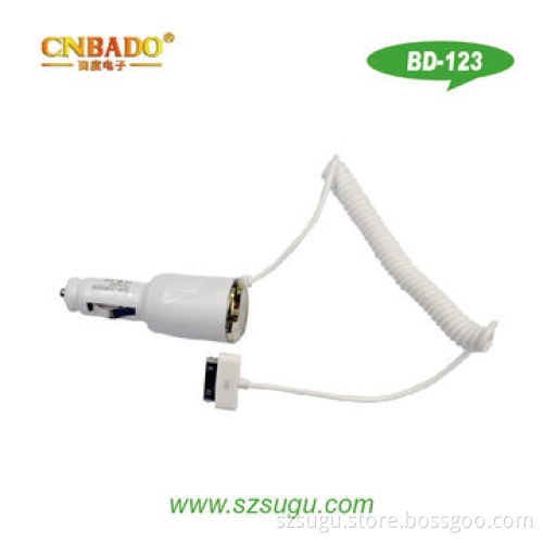 USB car charger with micro cable
